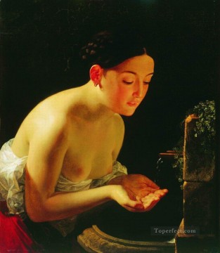 Impresionismo Painting - mañana italiana Karl Bryullov hermosa mujer dama
